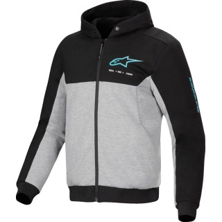 HOODIE CHROME V2 SPORT BK/GY/TQ M
