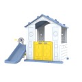 House With Slide And Sink Blue Roof