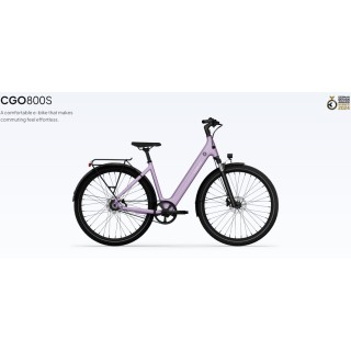 Dviratis 28" elektrinis Tenways CGO800S 374Wh unisex violetinis matinis 48cm one size