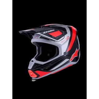 HELMET SM7 RISE BLK/RD/SILV 2X