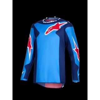JERSEY FLUID GRID BLUE/RED 2X