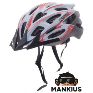 HELMET BICYCLE L WHITE/RED