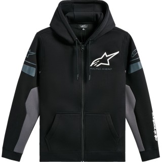HOODIE ZIP ESEMEX BLACK/CHARCO
