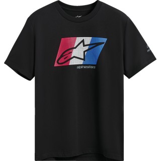 TEE SS CSF GLOBAL BLACK/RD/WH/