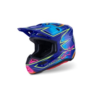 HELMET SM7 CAST BLU/YL/PINK M