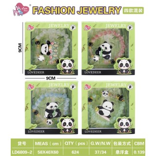 Panda Green Bracelet Jewelry Set