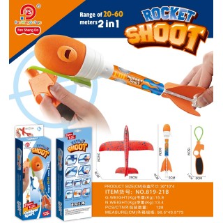Red 2in1 Plane Set with Launcher