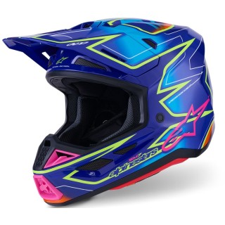 HELMET SM7 CAST BLU/YL/PINK 2X