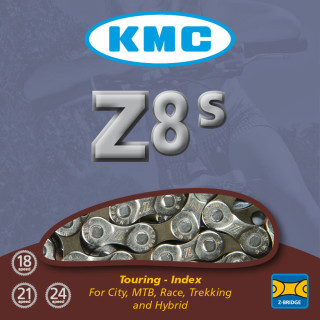 Grandinė KMC Z8.3 Silver/Grey 7.3mm 8-speed 114-links