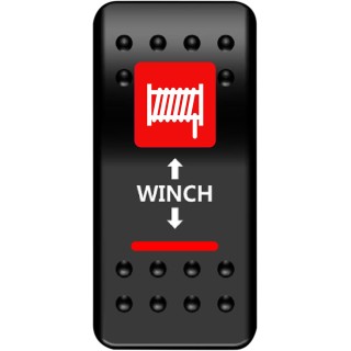 SWITCH ROCKER WINCH-RED