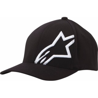 HAT CORP SHFT 2 BK/WT S/M