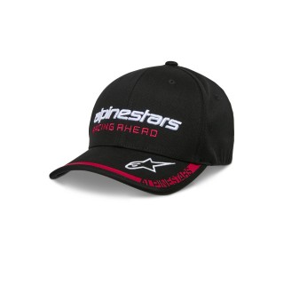 HAT CRV BILL INDENT BLACK/RED