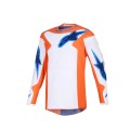 JERSEY FLUID GRID ORAN/BLUE M