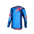 JERSEY FLUID GRID BLUE/RED L
