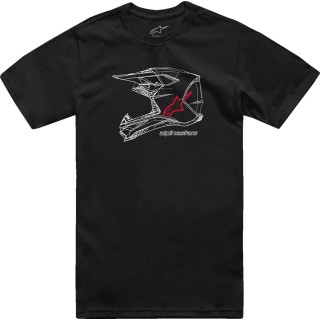 TEE CSF MX HELMET BLK S