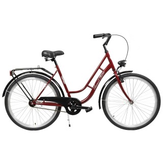Dviratis AZIMUT Retro 26" 2023 bordo