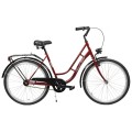 Dviratis AZIMUT Retro 26" 2023 bordo