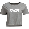 TEE WOMENS CORP HTR GRAY LG