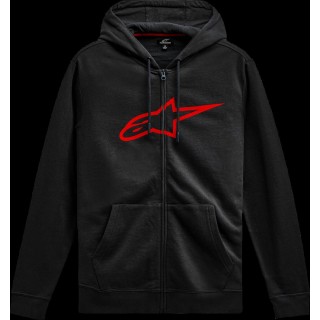 HOODIE ZIP AGELESS V3 BLK/RD M