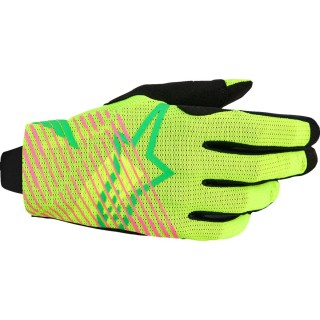 GLOVES RADAR PRO GRN/YELL/PNK