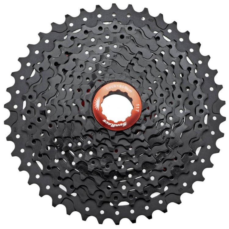 Galinis žvaigždžių blokas SunRace CSMX3 10-speed black-11-42T