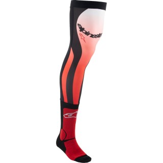 SOCK KNEE BRACE RED/WT SM