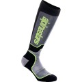 SOCK YTH MX+ BLK/GY/YLW
