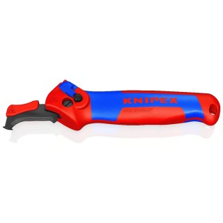 Terkšlinis kabelio nužievinimo peilis su kreipiančiąją KNIPEX