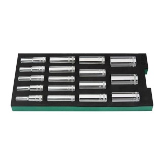 Padėklas. Prailgintų galvučių rinkinys 1/2'' 17vnt.