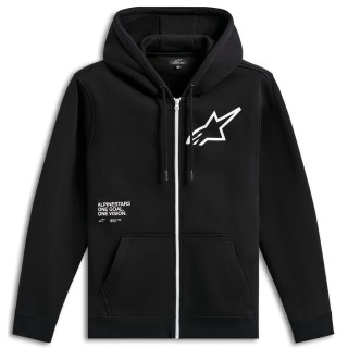 HOODIE ZIP TRANSVERSE BLACK S