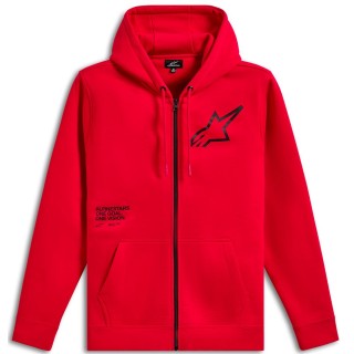 HOODIE ZIP TRANSVERSE RED S