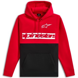 HOODIE PO PARALLEL RED/BLACK L