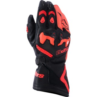 GLOVE SP-9 BLACK/RED FLUO L