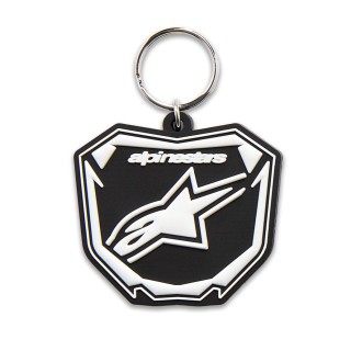 KEY FOB PLATE BLACK/WHITE