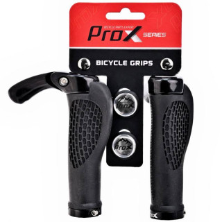 Vairo rankenėlės ProX GP-40B 135mm Ergo + Bar-Ends Lock-on black