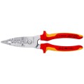 Replės elektros instaliacijos darbams daugiafunkcinės VDE 200mm KNIPEX