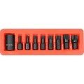 1/2" Smūginių antgalių rinkinys (SPLINE) (9vnt)