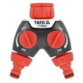 Paskirstytojas trišakis čiaupui-laistymo žarnai 3/4" - 1"