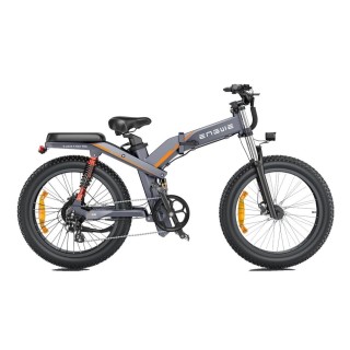 Dviratis 24" elektrinis Engwe X24 dviguba baterija pilkas