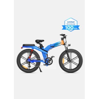 Dviratis 26 elektrinis sulankstomas Engwe X26 1200Wh dviguba baterija mėlynas