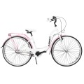Dviratis AZIMUT Vintage 28" 3-speed 2023 white-pink shiny