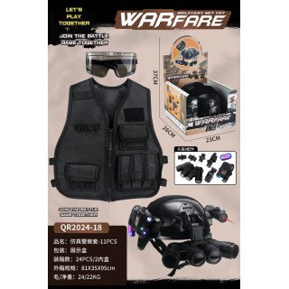 Little Policeman's Military Kit with Helmet