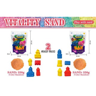 Coloured Kinetic Sand Yellow Castle + Accessories