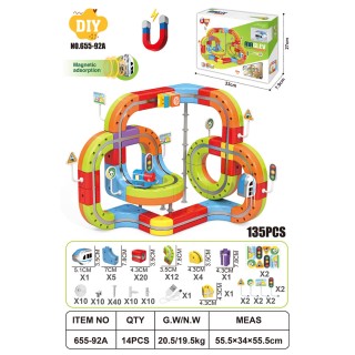 Magnetic Coloured Railway 135el.