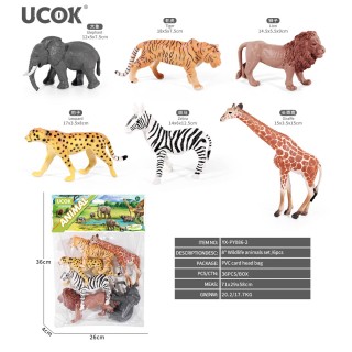 Safari Animal Set 6el.
