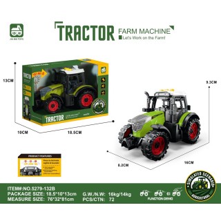 Tractor with Lights and Sound Function Bright Green