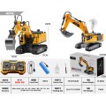 R/C Excavator with Smoke, Lights and Sound Function Yellow