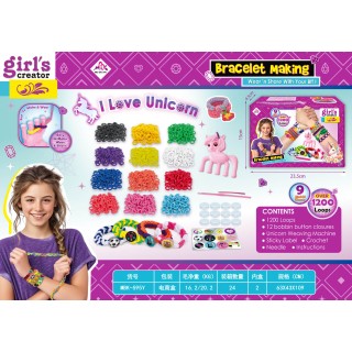 Rubber Bracelet Braiding Kit + Accessories