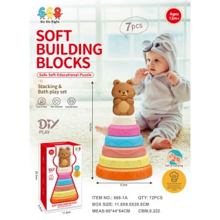 Coloured Soft Pyramid Teddy Bear