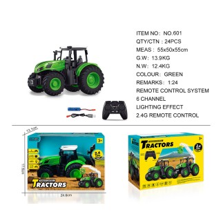 Green tractor 1:24 with remote control